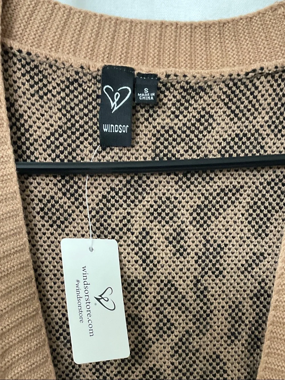 Windsor Leopard-Print Open Front Long Cardigan - Brown/Black